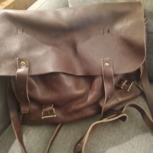 J. Crew leather messenger bag like new!